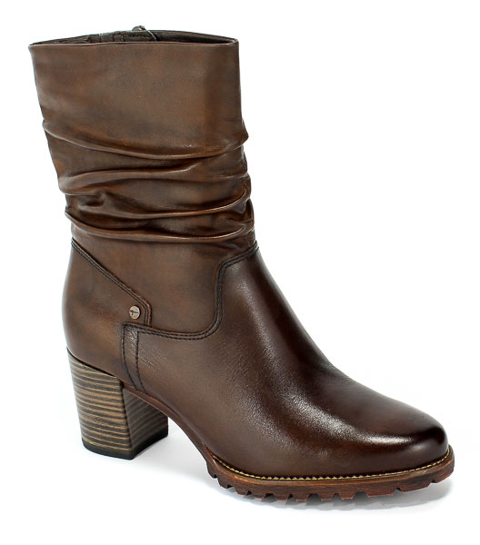Botki Tamaris 1-25352-23 306 Brandy Brąz Skóra