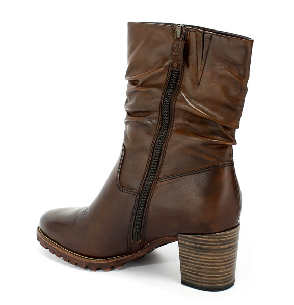 Botki Tamaris 1-25352-23 306 Brandy Brąz Skóra