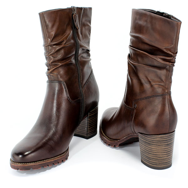 Botki Tamaris 1-25352-23 306 Brandy Brąz Skóra