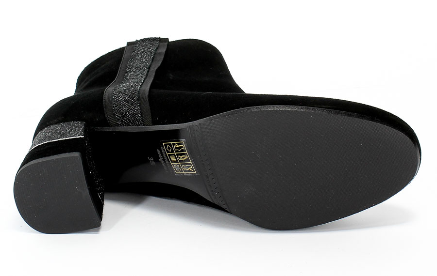 Botki Uncome 29402 Nero Czarny Skóra