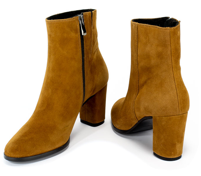 Botki Uncome 23076 Cuoio Brązowy Skóra