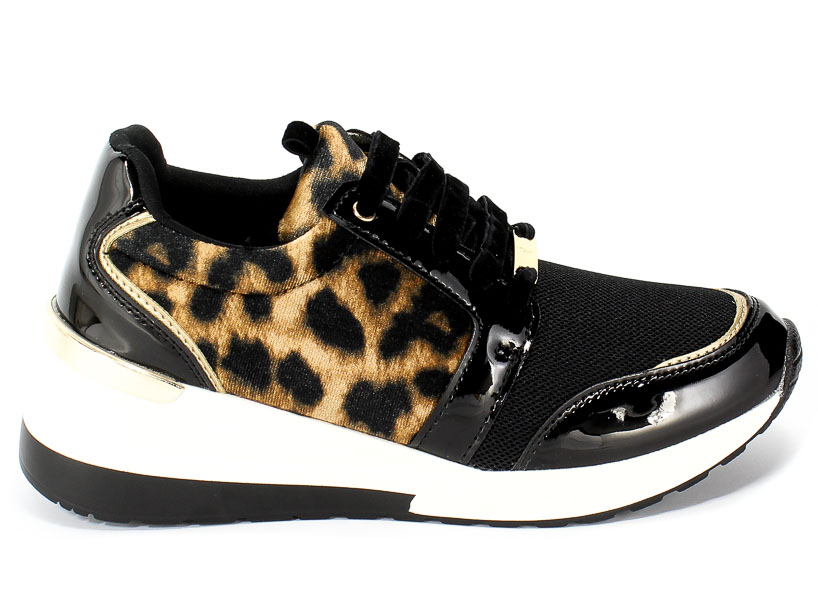 Półbuty Menbur 20686 0012 Animal Print Czarny
