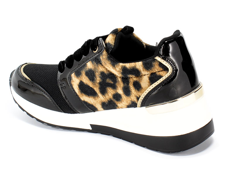 Półbuty Menbur 20686 0012 Animal Print Czarny