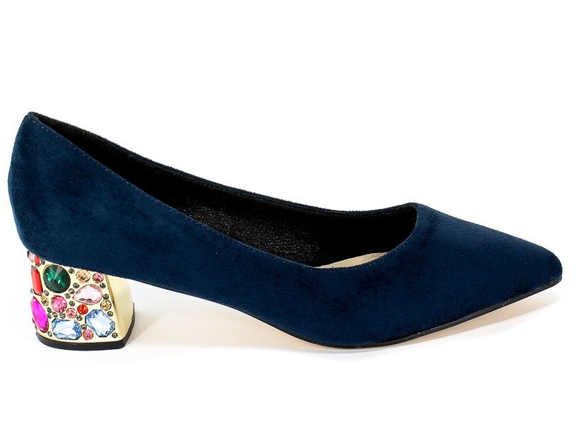 Czółenka Menbur 20780 0021 Azul Noche/Midnight Blue Granat
