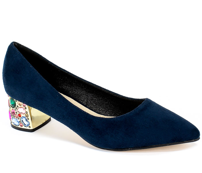 Czółenka Menbur 20780 0021 Azul Noche/Midnight Blue Granat
