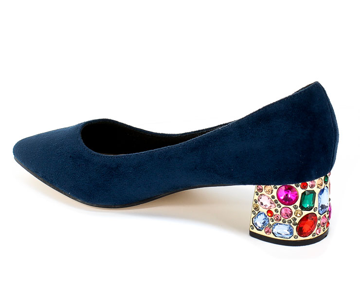 Czółenka Menbur 20780 0021 Azul Noche/Midnight Blue Granat