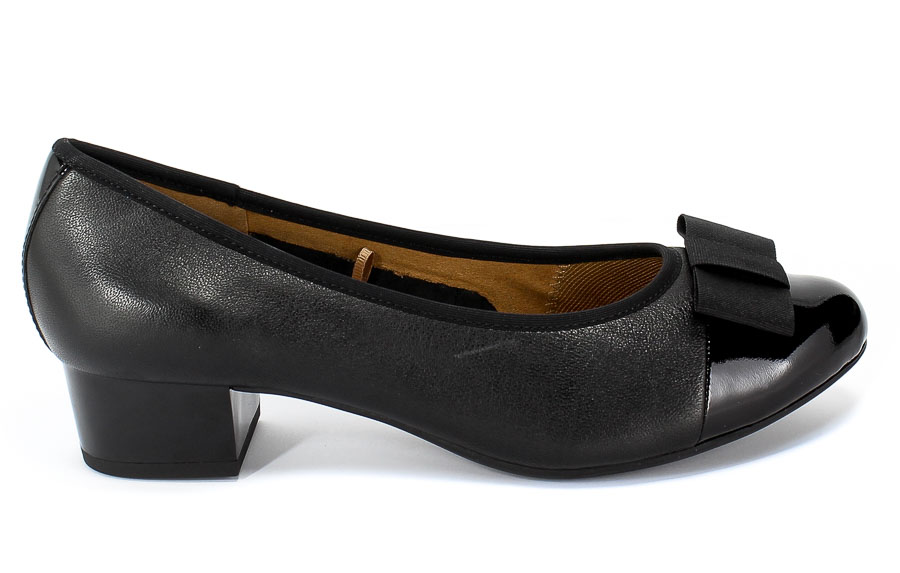 Czółenka Caprice 9-22305-23 026 Black Nappa Co Czarny Skóra