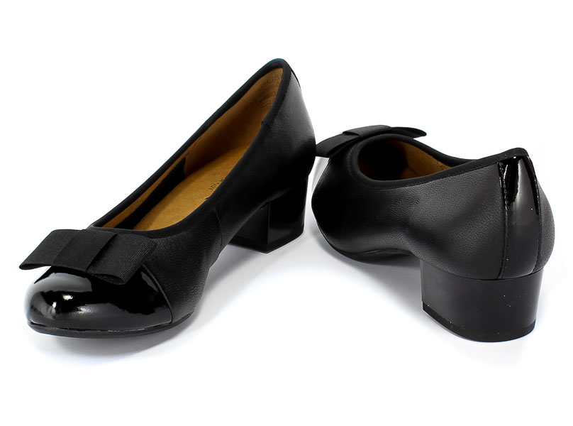 Czółenka Caprice 9-22305-23 026 Black Nappa Co Czarny Skóra