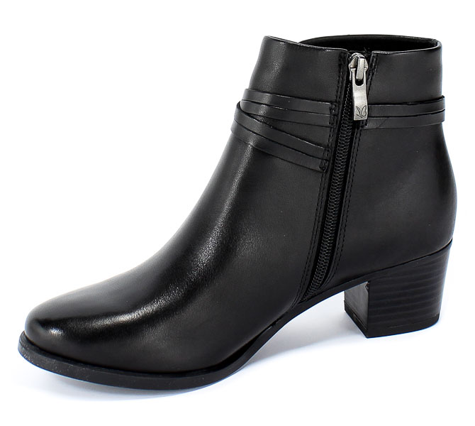 Botki Caprice 9-25359-23 022 Black Nappa Czarny Skóra
