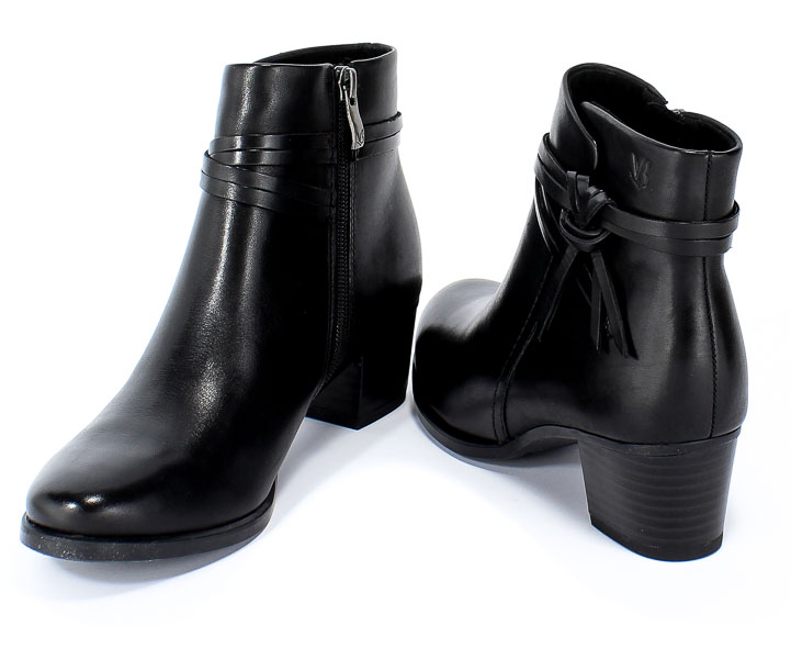 Botki Caprice 9-25359-23 022 Black Nappa Czarny Skóra