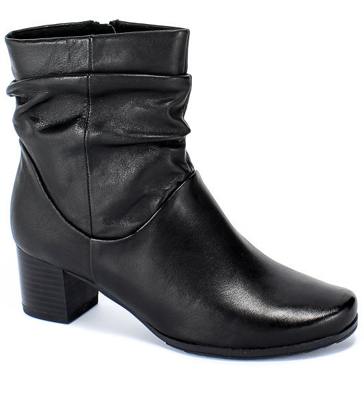 Botki Caprice 9-25364-23 040 Black Soft Nap Czarny Skóra