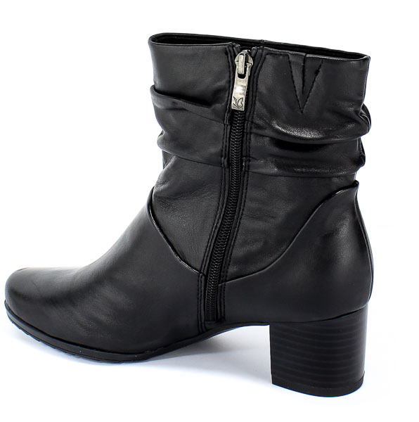 Botki Caprice 9-25364-23 040 Black Soft Nap Czarny Skóra