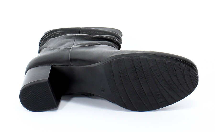 Botki Caprice 9-25364-23 040 Black Soft Nap Czarny Skóra