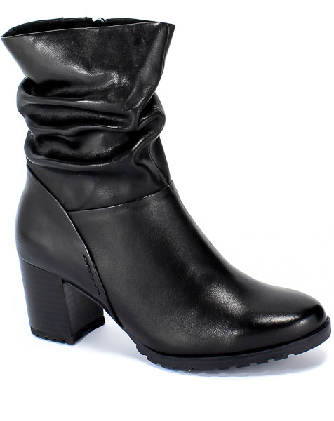 Botki Caprice 9-25416-23 022 Black Nappa Czarny Skóra
