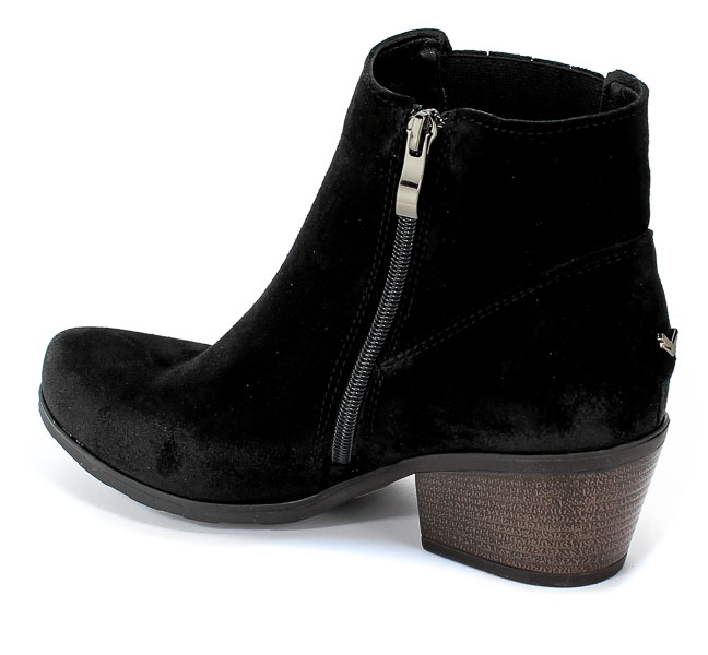 Botki Gamis 3804 Czarny Welur Skóra