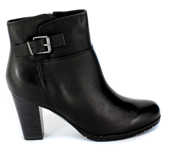 Botki Marco Tozzi 2-25372-23 002 Black Antic Czarny Skóra