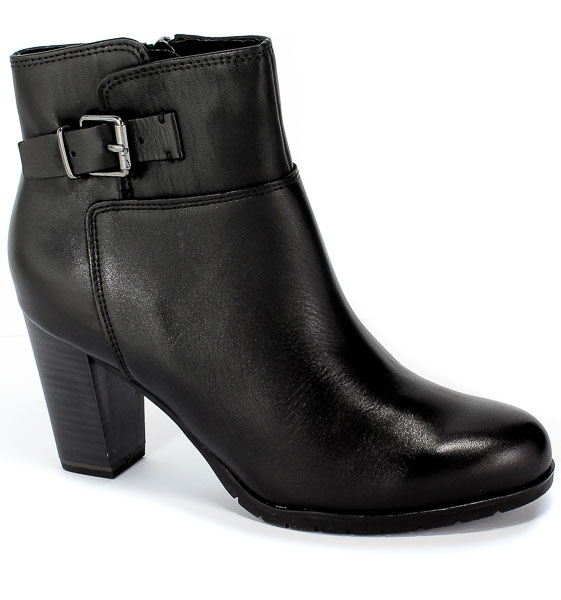 Botki Marco Tozzi 2-25372-23 002 Black Antic Czarny Skóra