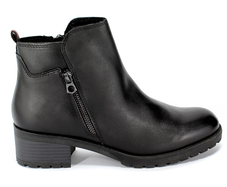 Botki Marco Tozzi 2-25404-33 002 Black Antic Czarny Skóra