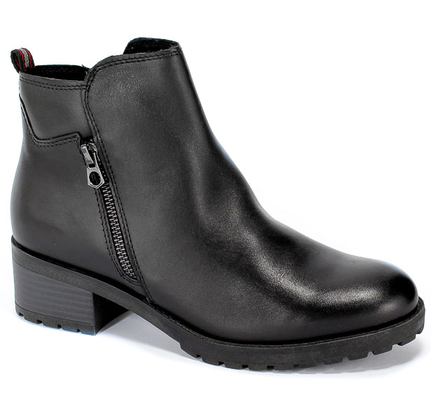 Botki Marco Tozzi 2-25404-33 002 Black Antic Czarny Skóra