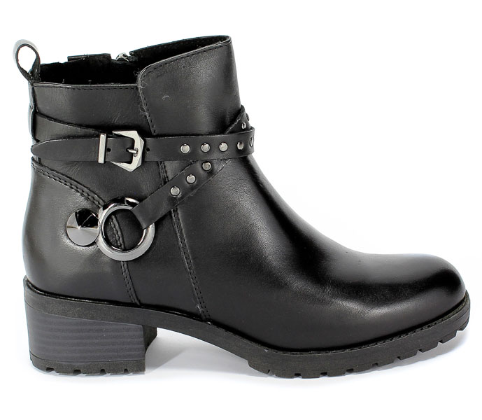 Botki Marco Tozzi 2-25475-33 002 Black Antic Czarny Skóra