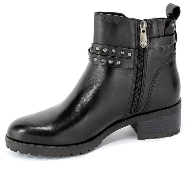 Botki Marco Tozzi 2-25475-33 002 Black Antic Czarny Skóra