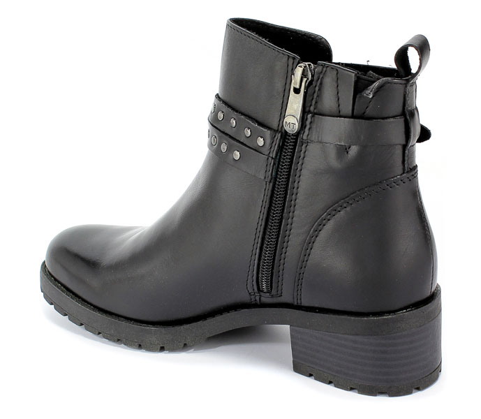 Botki Marco Tozzi 2-25475-33 002 Black Antic Czarny Skóra