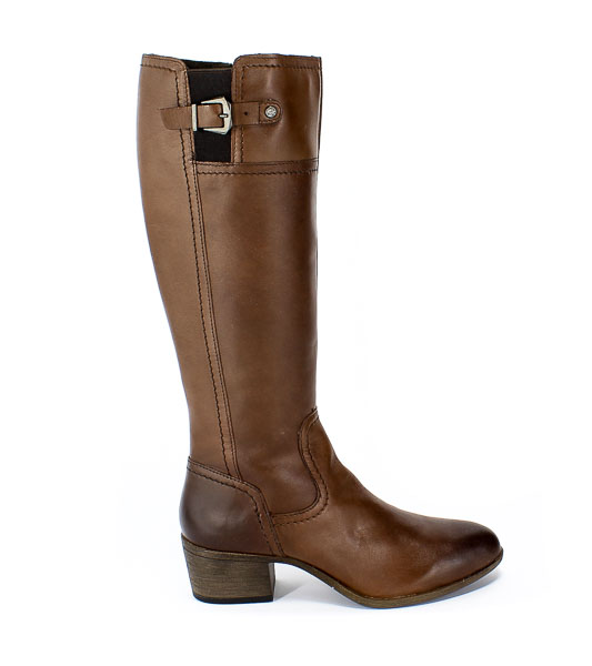 Kozaki Marco Tozzi 2-25500-33 300 Chestnut Antic Brązowy Skóra