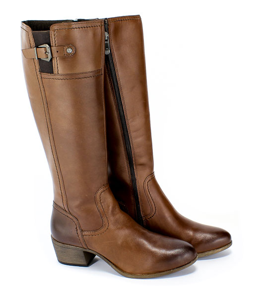 Kozaki Marco Tozzi 2-25500-33 300 Chestnut Antic Brązowy Skóra