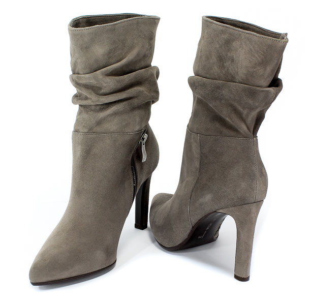 Botki Bravo Moda 2160 Fango Zamsz Szary Skóra