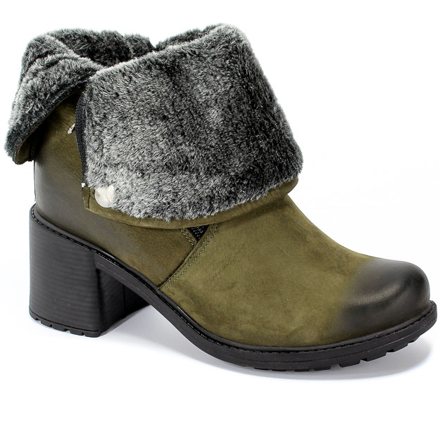 Trzewiki Boccato 0087-77 Sicak 62 Khaki Nubuck Zielony Skóra