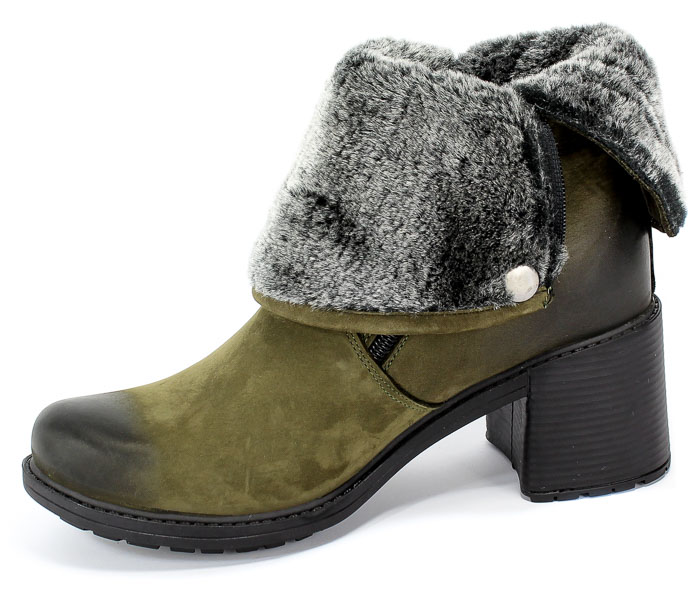 Trzewiki Boccato 0087-77 Sicak 62 Khaki Nubuck Zielony Skóra
