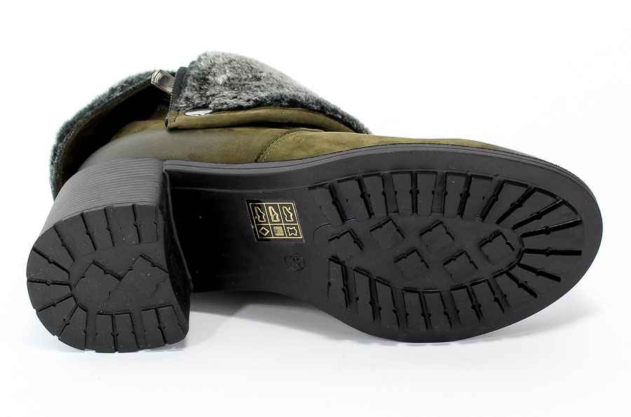 Trzewiki Boccato 0087-77 Sicak 62 Khaki Nubuck Zielony Skóra