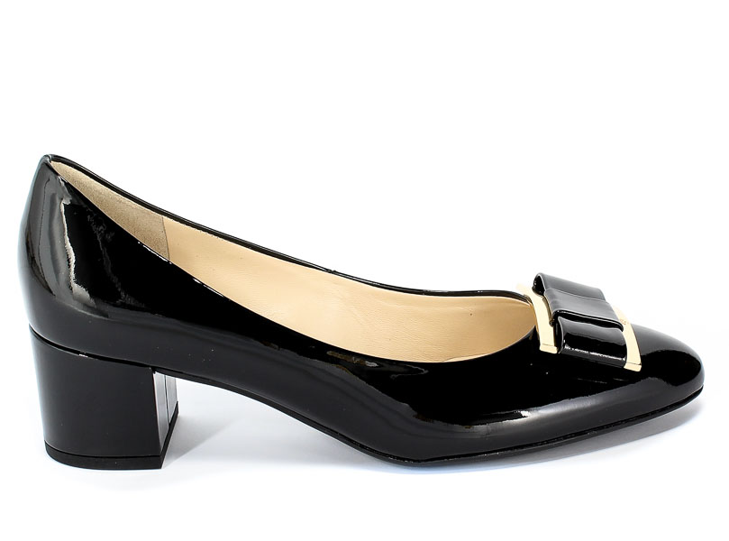Czółenka Hogl 8-10 4084 Black Czarny Skóra