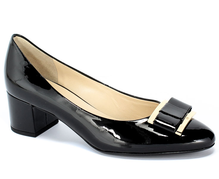 Czółenka Hogl 8-10 4084 Black Czarny Skóra