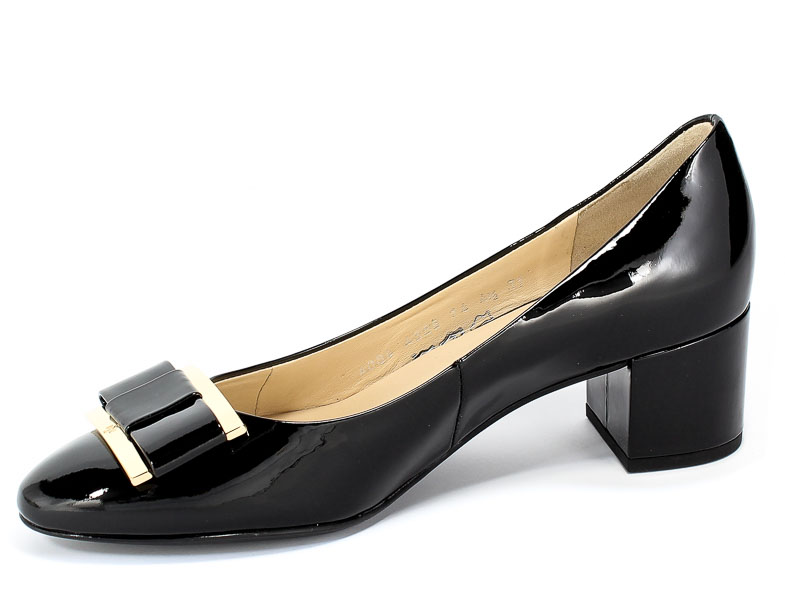 Czółenka Hogl 8-10 4084 Black Czarny Skóra
