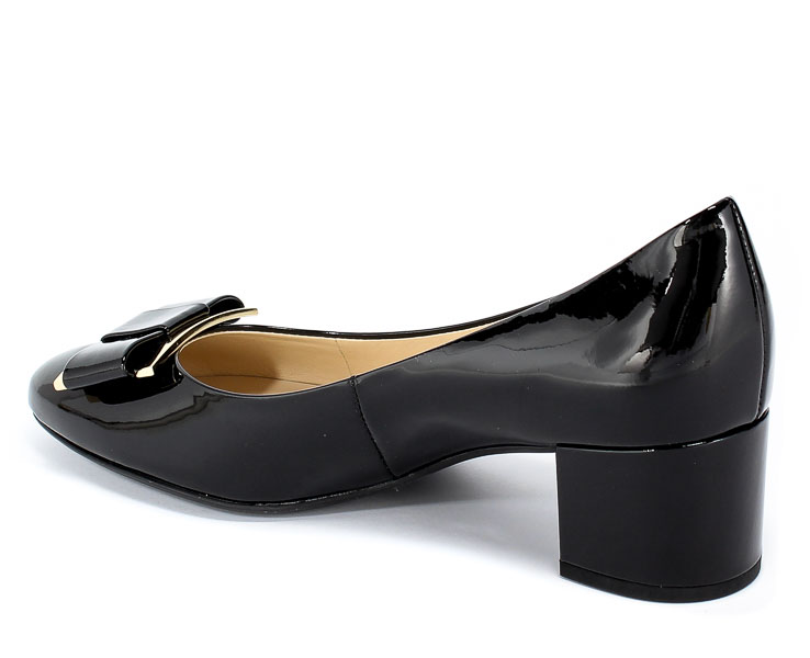 Czółenka Hogl 8-10 4084 Black Czarny Skóra