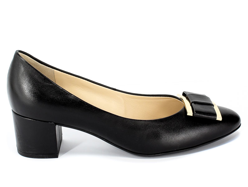 Czółenka Hogl 8-10 4080 Black Czarny Skóra