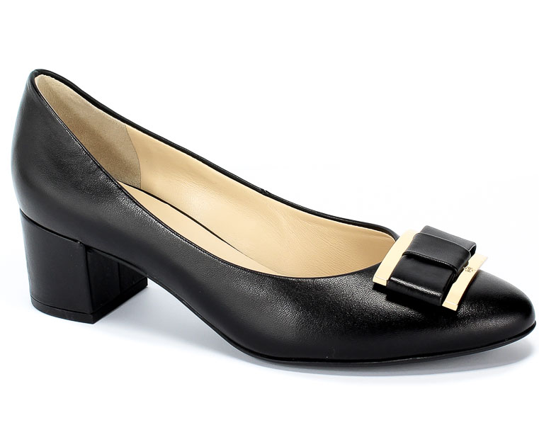 Czółenka Hogl 8-10 4080 Black Czarny Skóra