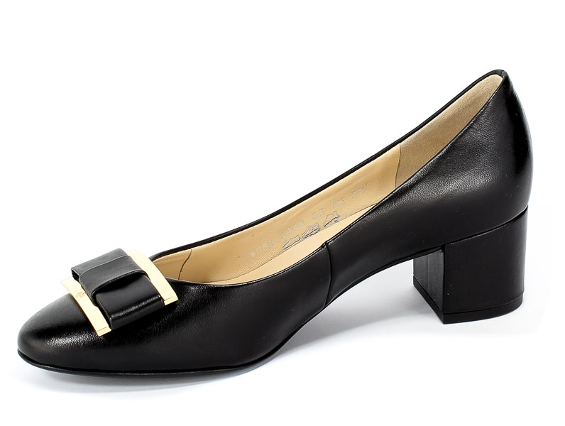 Czółenka Hogl 8-10 4080 Black Czarny Skóra