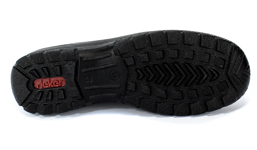 Półbuty  Rieker L7152-00 Black Czarny Skóra