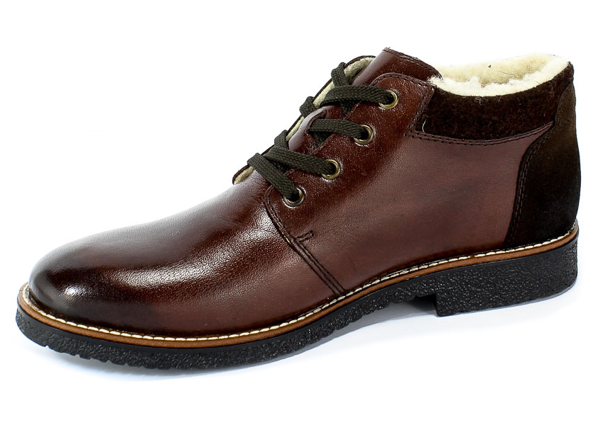 Trzewiki Rieker 13640-25 Brown Brązowy Skóra