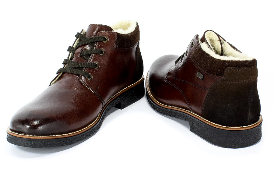 Trzewiki Rieker 13640-25 Brown Brązowy Skóra