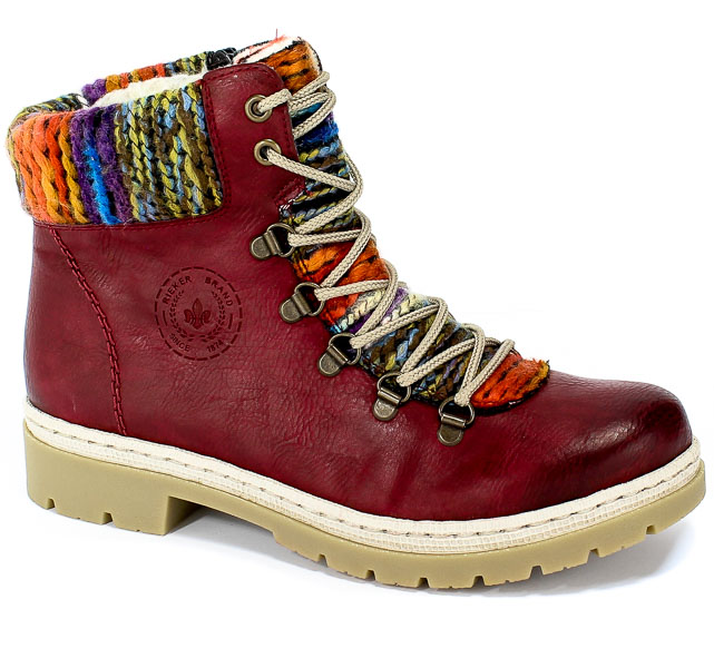 Trzewiki Rieker Y9432-35 Red Combination Czerwony
