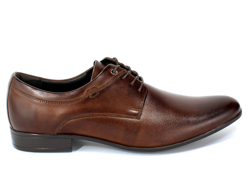 Półbuty Euro Moda Tap AW-4575/.-186-2143-105/1 Brown Brązowy Skóra