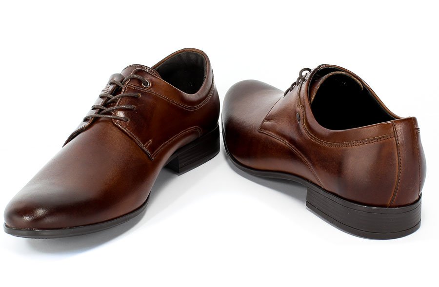 Półbuty Euro Moda Tap AW-4575/.-186-2143-105/1 Brown Brązowy Skóra