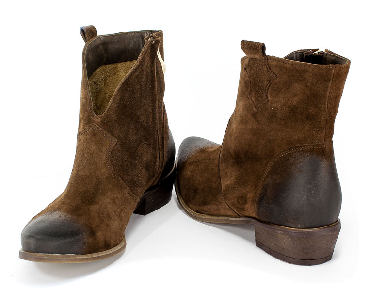 Botki Exquisite 1137 C.Brąz.Wel Skóra