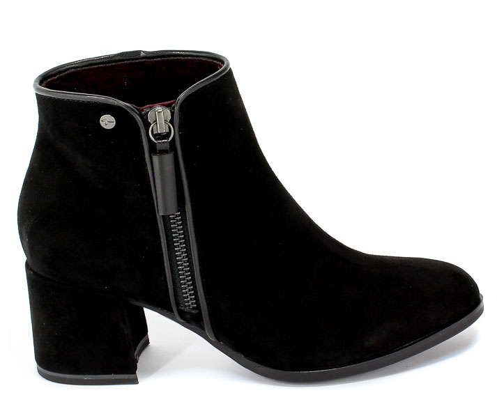 Botki Tamaris 1-25359-23 001 Black Czarny Skóra