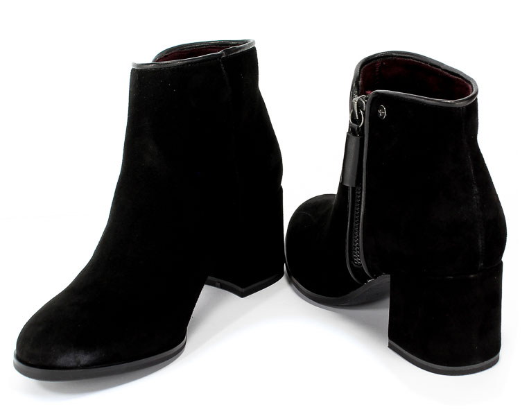 Botki Tamaris 1-25359-23 001 Black Czarny Skóra
