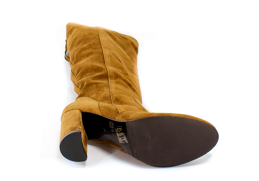 Kozaki Nessi 18456 Camel 19 Brązowy Skóra