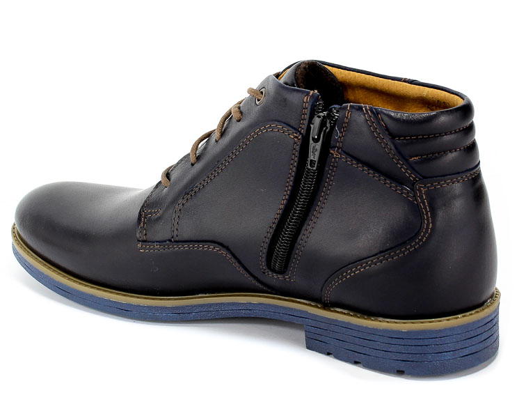 Trzewiki Riko 861 Juma Blue II/AX Granat Skóra